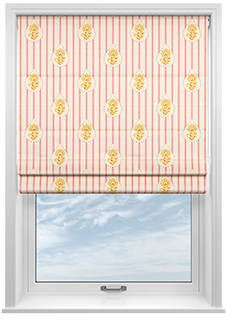 Petal & Block Bolli Stripe, Marigold - Twist&Fit Roman Blind
